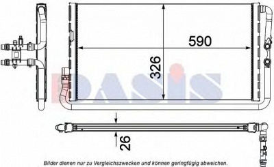 AKS DASIS 050075n -  Радиатор, охлаждение двигателя